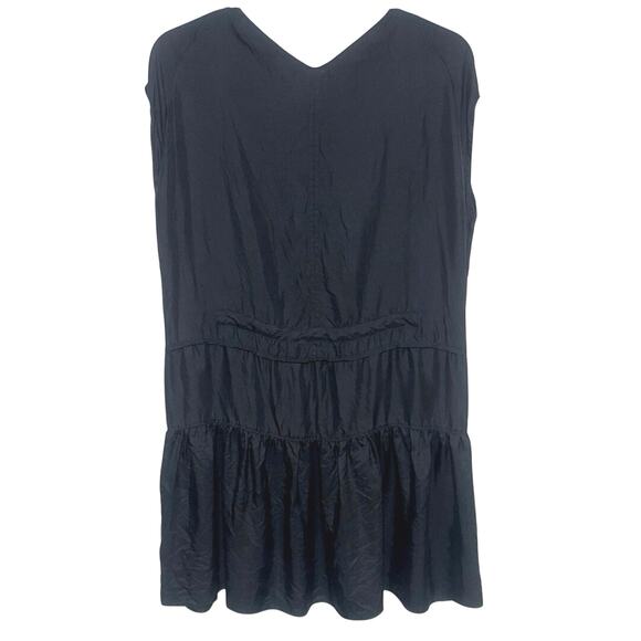 Rag & Bone 100% Silk Black Tiered Dress Small Oversized Luxe Evening Party Glam - Picture 4 of 7